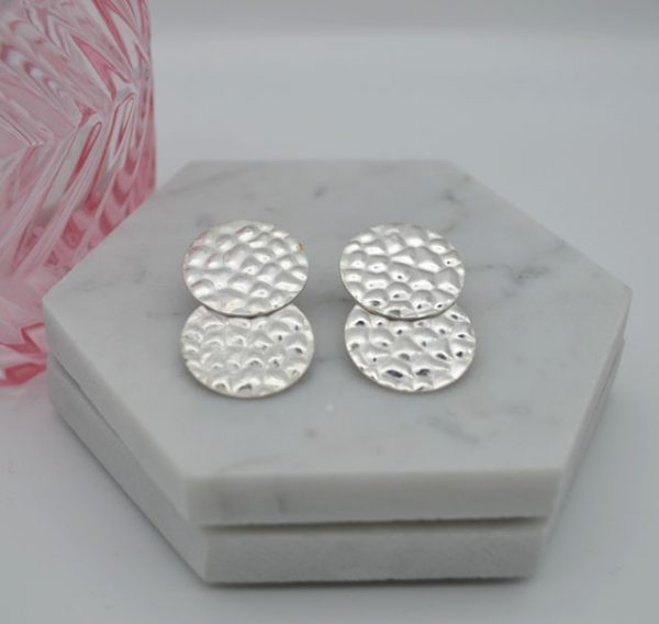Billie Fused Double Bubble Stud Earrings - Image 4