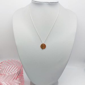 Copper Circle with Brass Stick Necklace